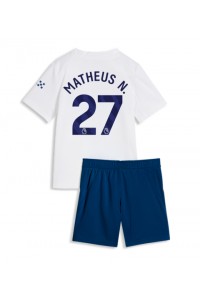 Manchester City Matheus Nunes #27 Jalkapallovaatteet Lasten Kolmas peliasu 2026-27 Lyhythihainen (+ Lyhyet housut)